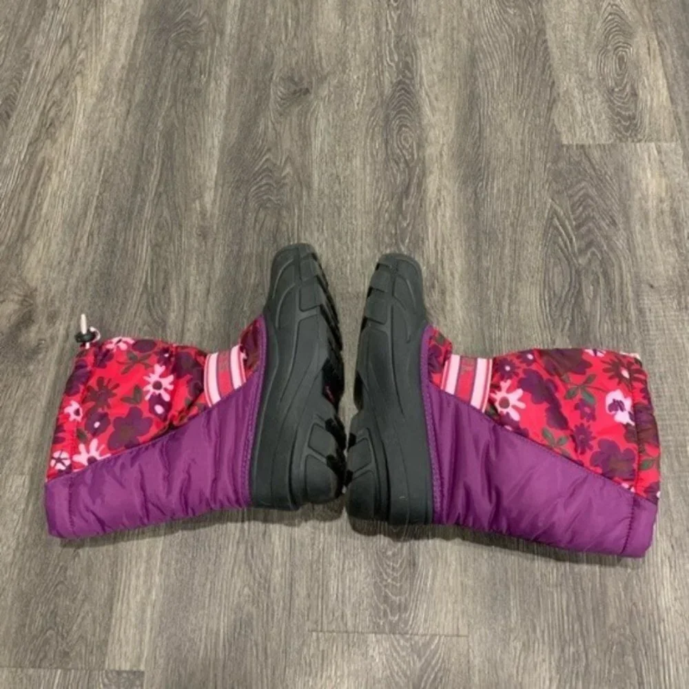 Sorel Cub Purple Pink Floral Insulated Snow Boots